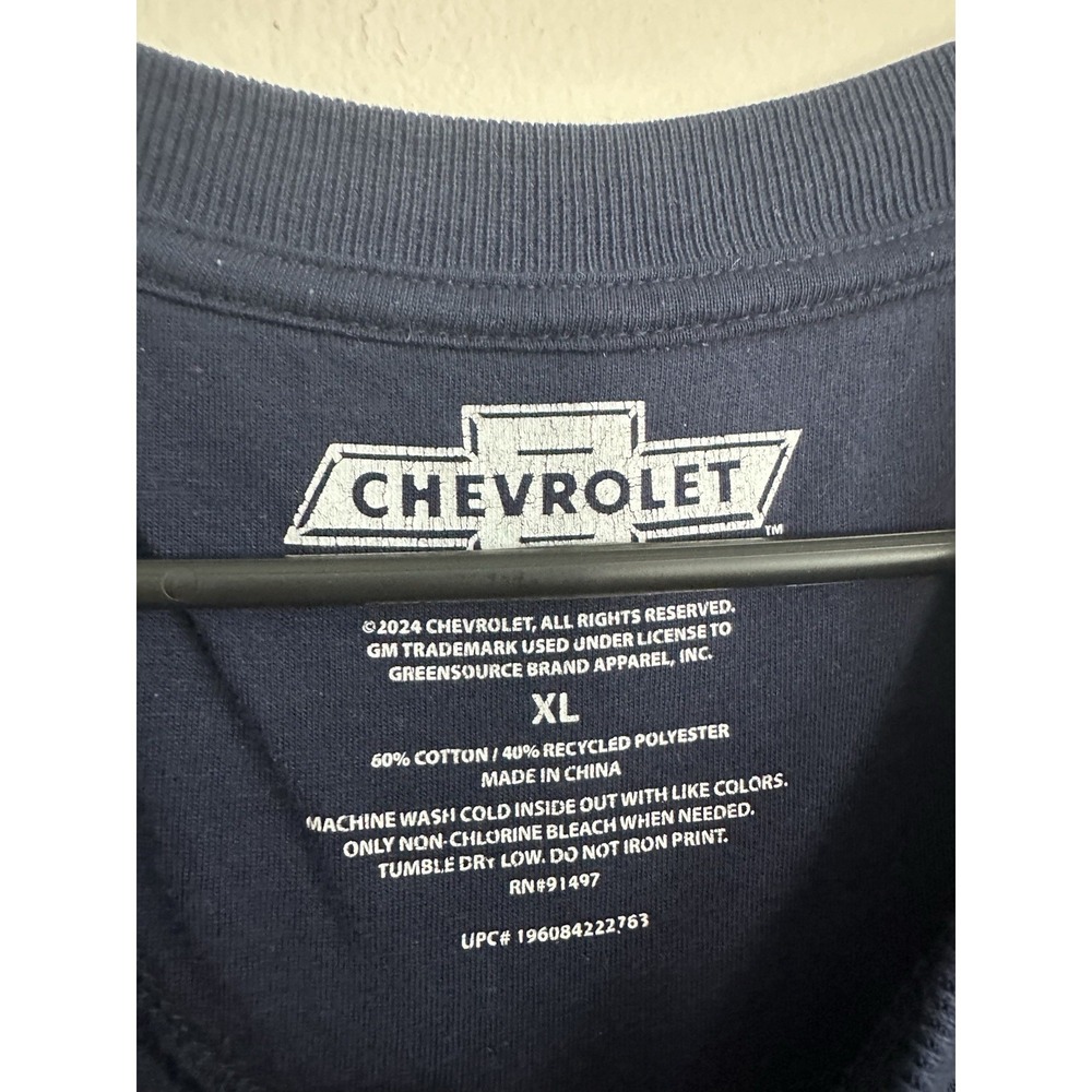 Chevrolet Corvette Crewneck Sweatshirt Men's XL Racing Long Sleeve Racing Logo - Picture 7 of 11